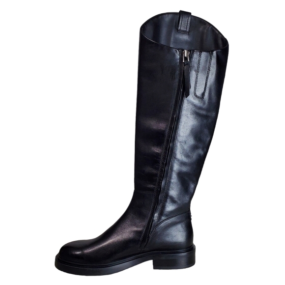 New Sam edelman fable womes leather zip up tall ridding boots black - Picture 8 of 16